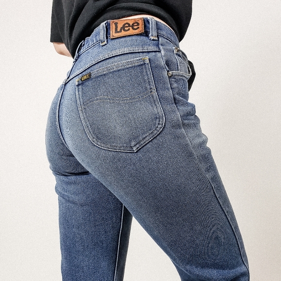Lee's high waisted cropped cut offs raw hem